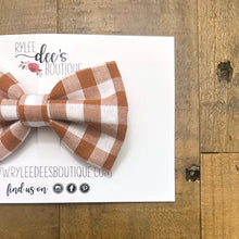 PENELOPE BOW | Neutral Gingham