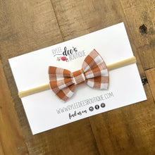 PENELOPE BOW | Neutral Gingham